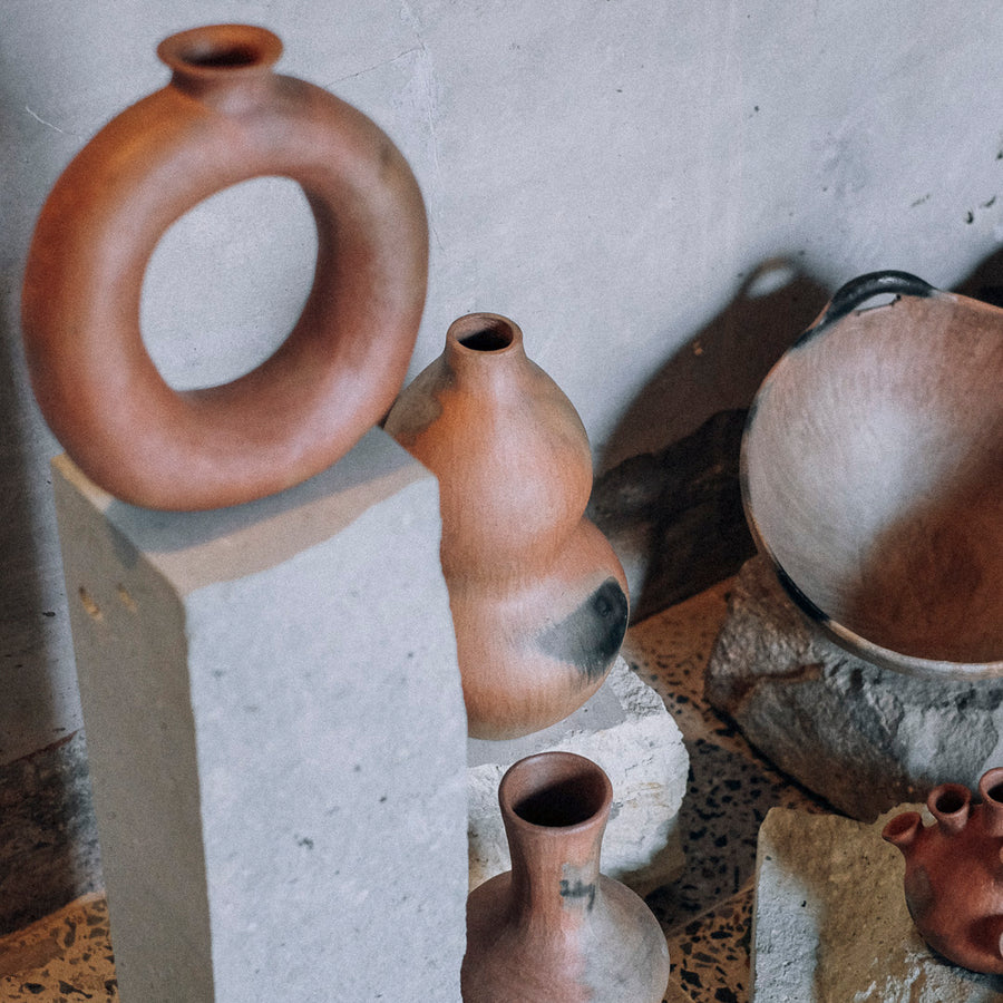 Pink Clay, Anillo Flower Vase