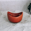 Curved Bowls Set, Red Clay